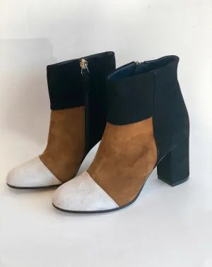 Dee Keller Multi Color Block Heel Booties